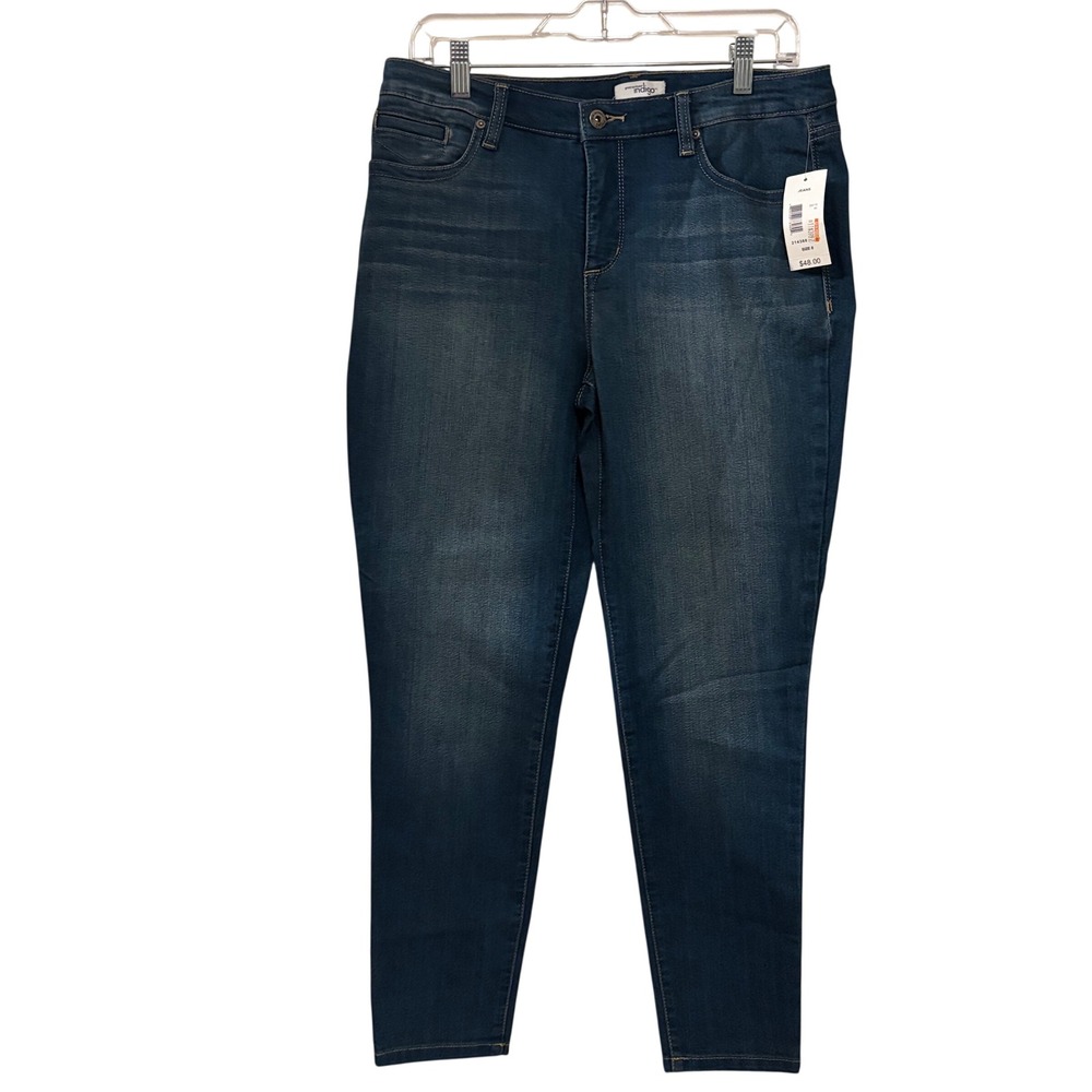 Indigo Jeans Women's Size 8 NWT Dark Wash Skinny Slim Stretch Denim